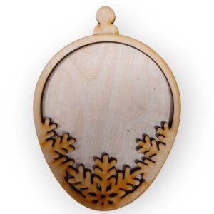 Дървена капковидна играчка от две части (Код 24)