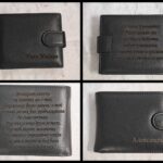 Налични мъжки портфейли от естествена кожа с гравирано послание