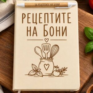 Персонализиран тефтер за рецепти с гравиран химикал – А5